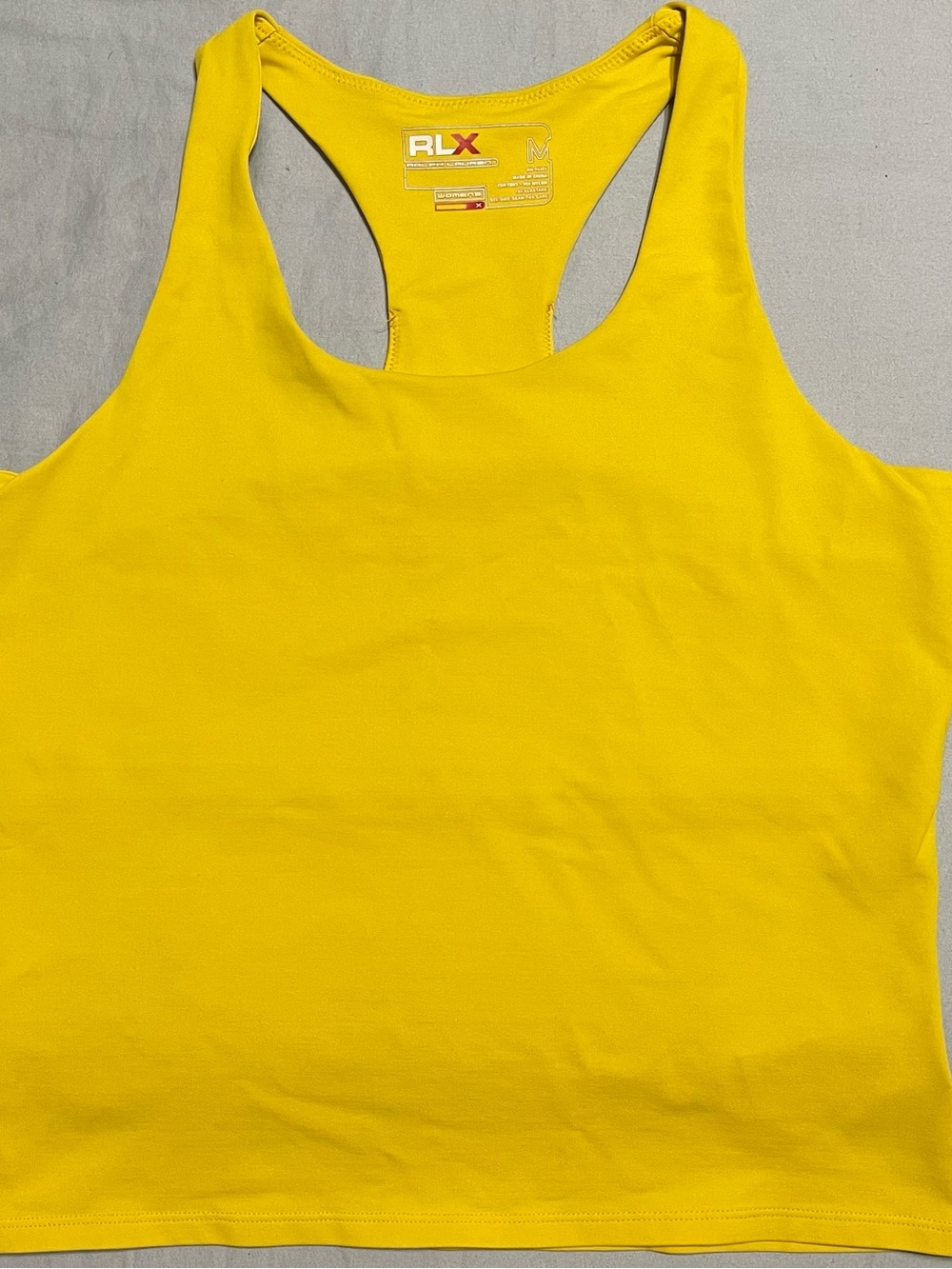 Ralph Lauren RLX Bright Yellow Racerback Tank Top